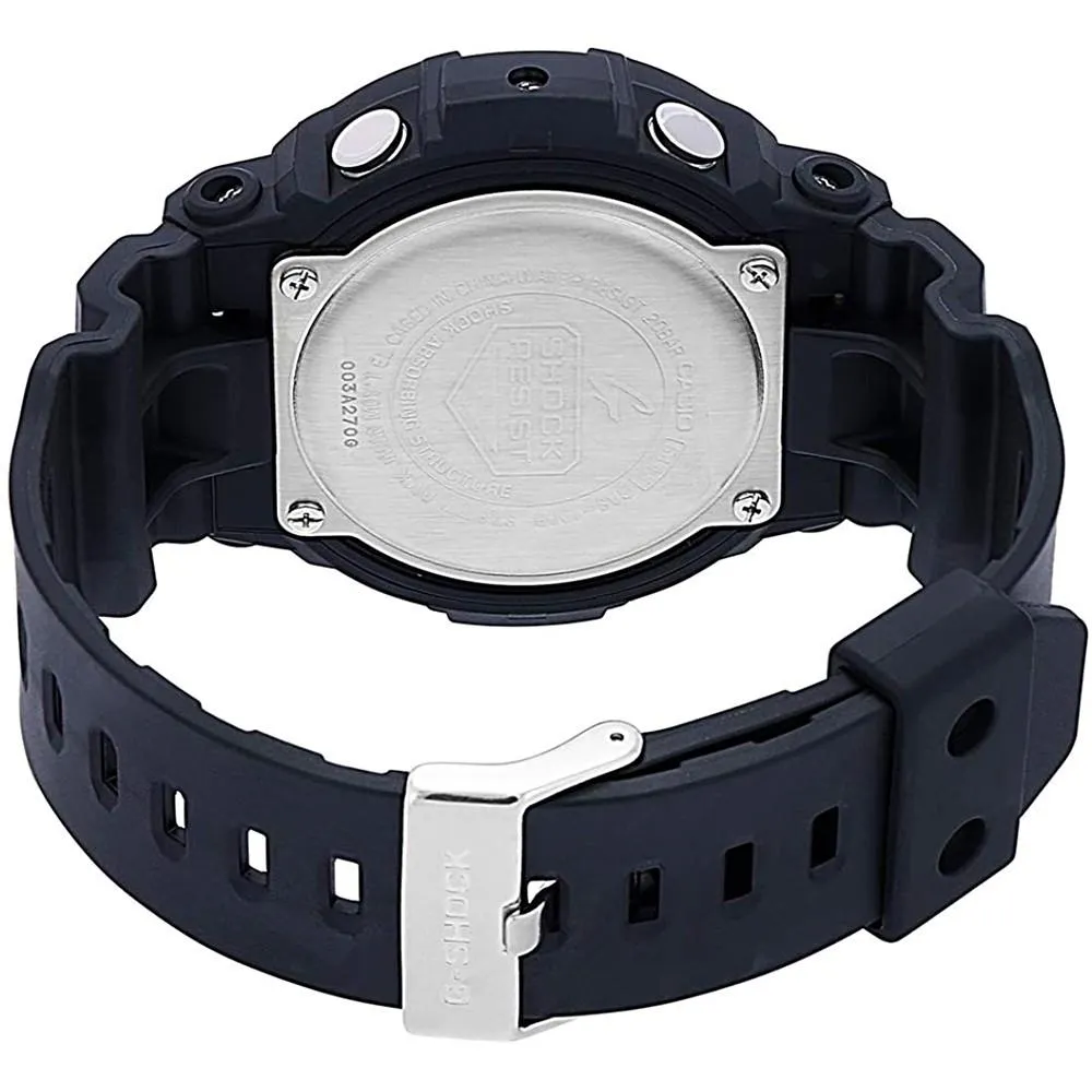 Casio Men's G-Shock Black Resin Band Standard Analog-Digital Dial Tough Solar Watch - GAS-100B-1A2CR