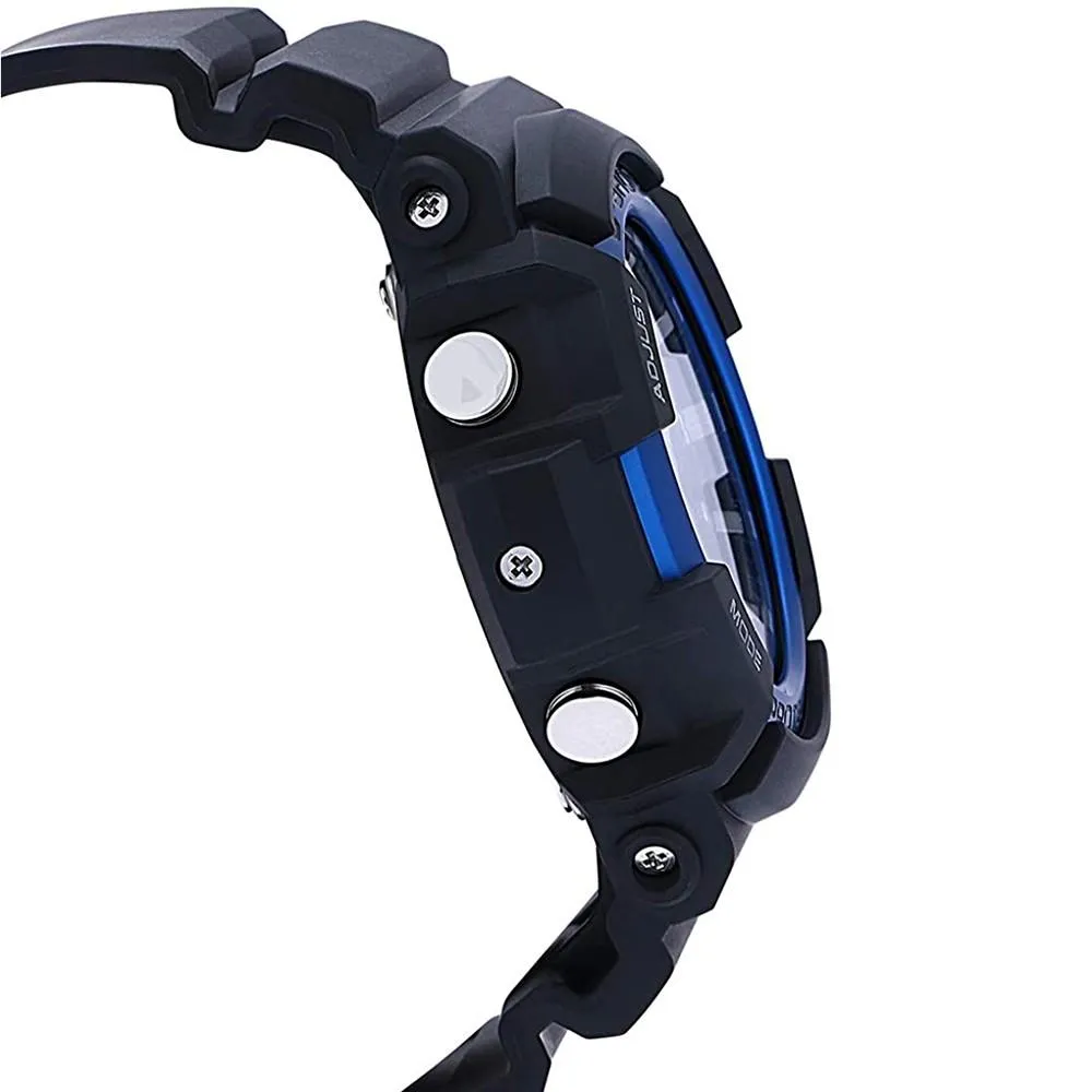 Casio Men's G-Shock Black Resin Band Standard Analog-Digital Dial Tough Solar Watch - GAS-100B-1A2CR