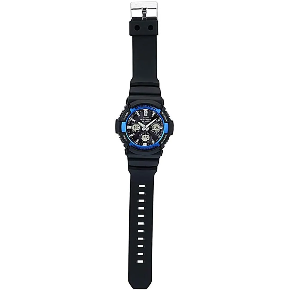 Casio Men's G-Shock Black Resin Band Standard Analog-Digital Dial Tough Solar Watch - GAS-100B-1A2CR