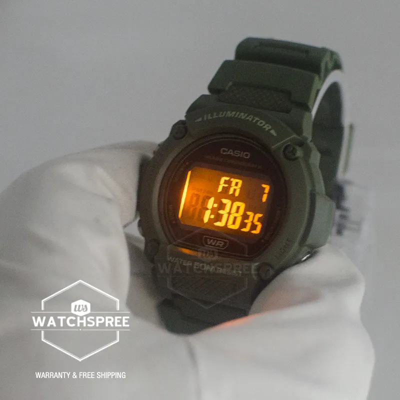 Casio Standard Sporty Digital Watch W219HC-3B W-219HC-3B