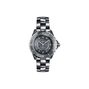 Chanel J12 Titanium Dial Ceramic Ladies Watch H3242