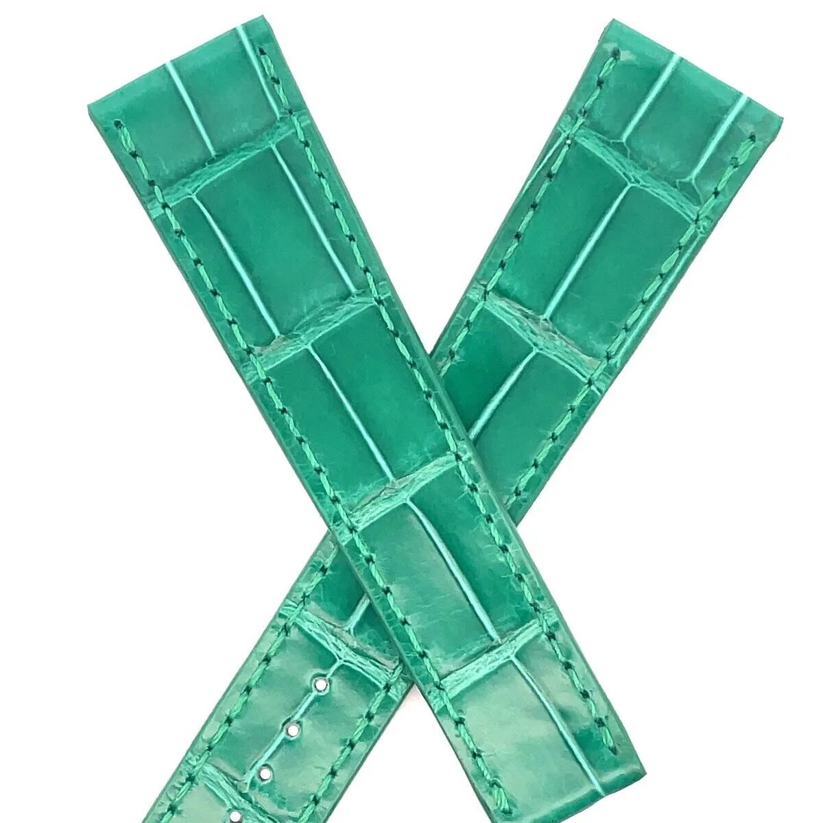 Chopard 20mm x 16mm Shiny Green Alligator Watch Band B0202-0009