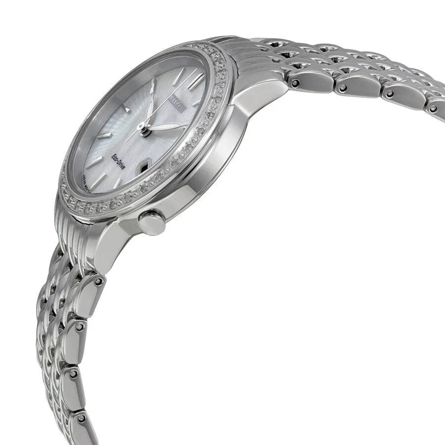 Citizen Diamond Eco-Drive Mother of Pearl Ladies Watch EW2280-58D