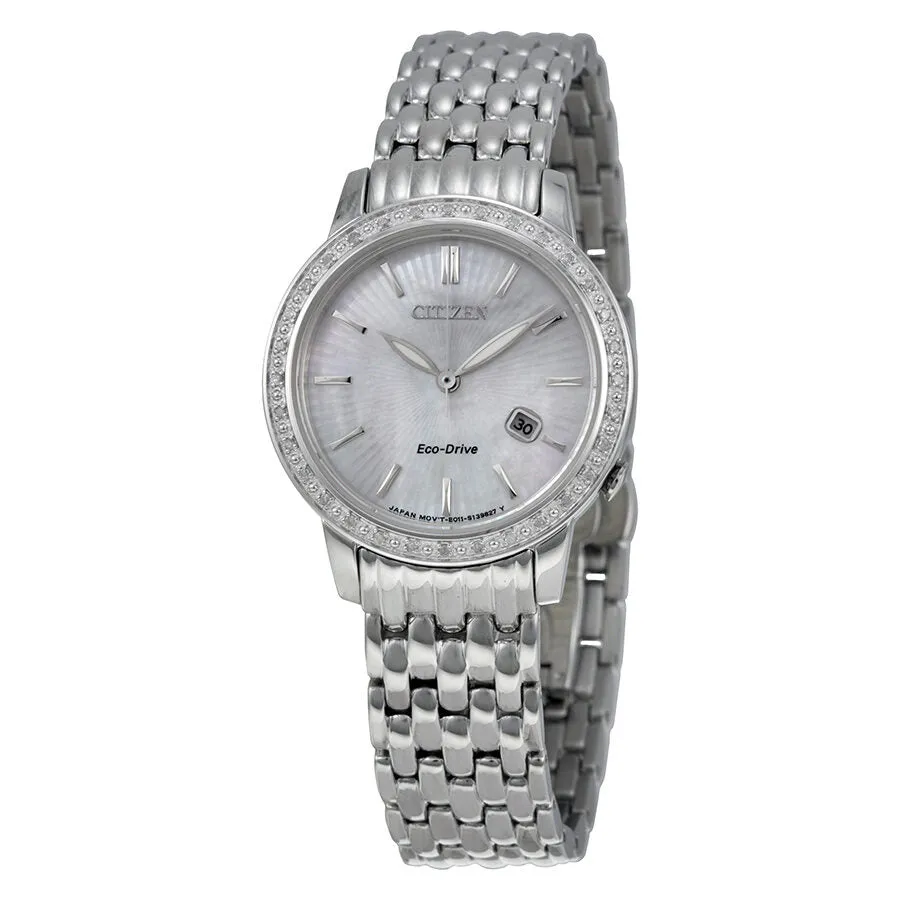 Citizen Diamond Eco-Drive Mother of Pearl Ladies Watch EW2280-58D