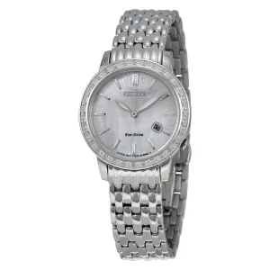 Citizen Diamond Eco-Drive Mother of Pearl Ladies Watch EW2280-58D
