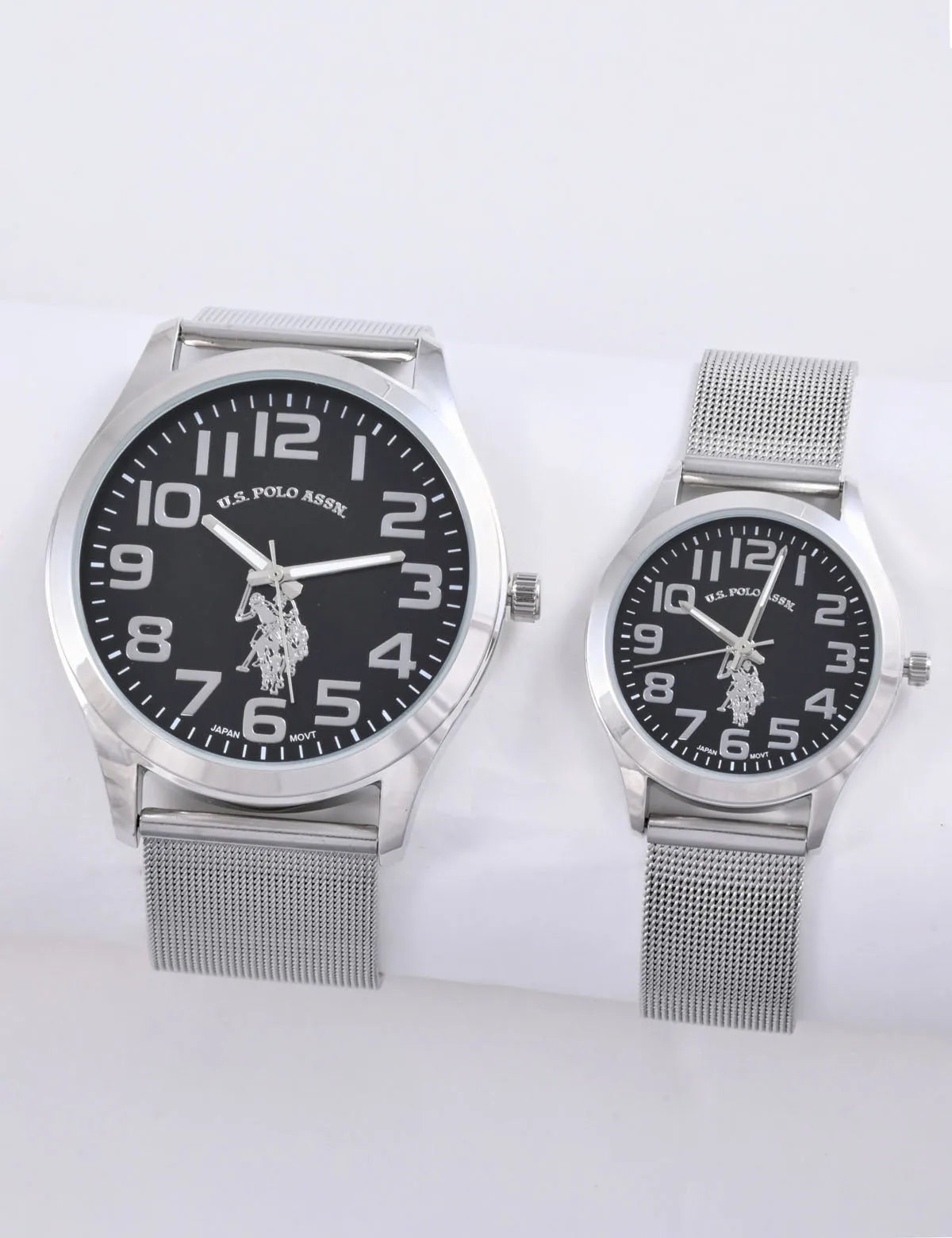 CLASSIC ANALOG DIAL MESH STRAP WATCH SET