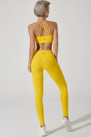 Classic Dese Fleur Legging 3D - Gamboge