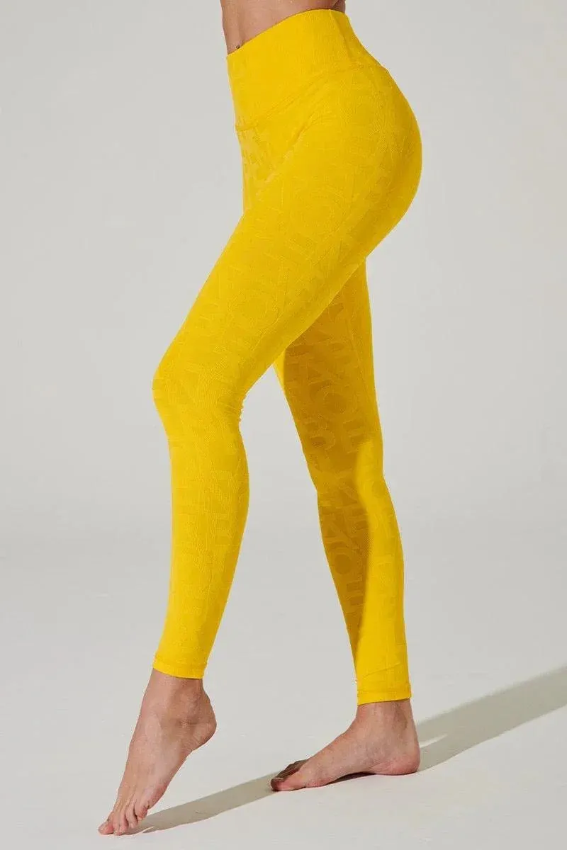 Classic Dese Fleur Legging 3D - Gamboge