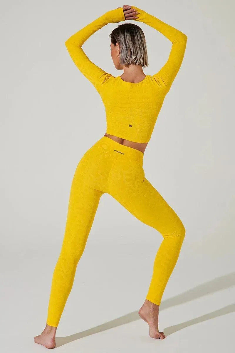 Classic Dese Fleur Legging 3D - Gamboge
