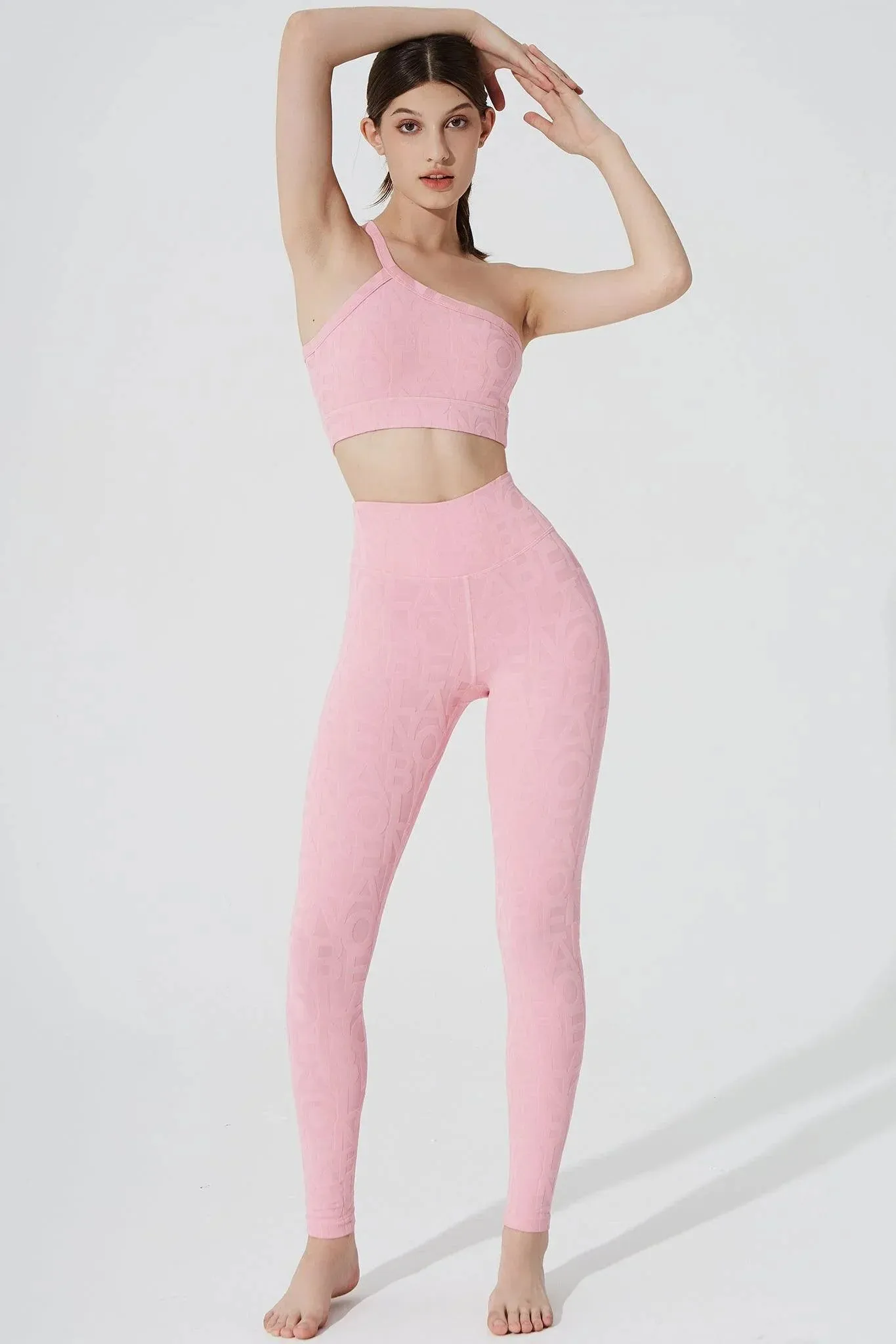 Classic Dese Fleur Legging 3D - Powder Pink