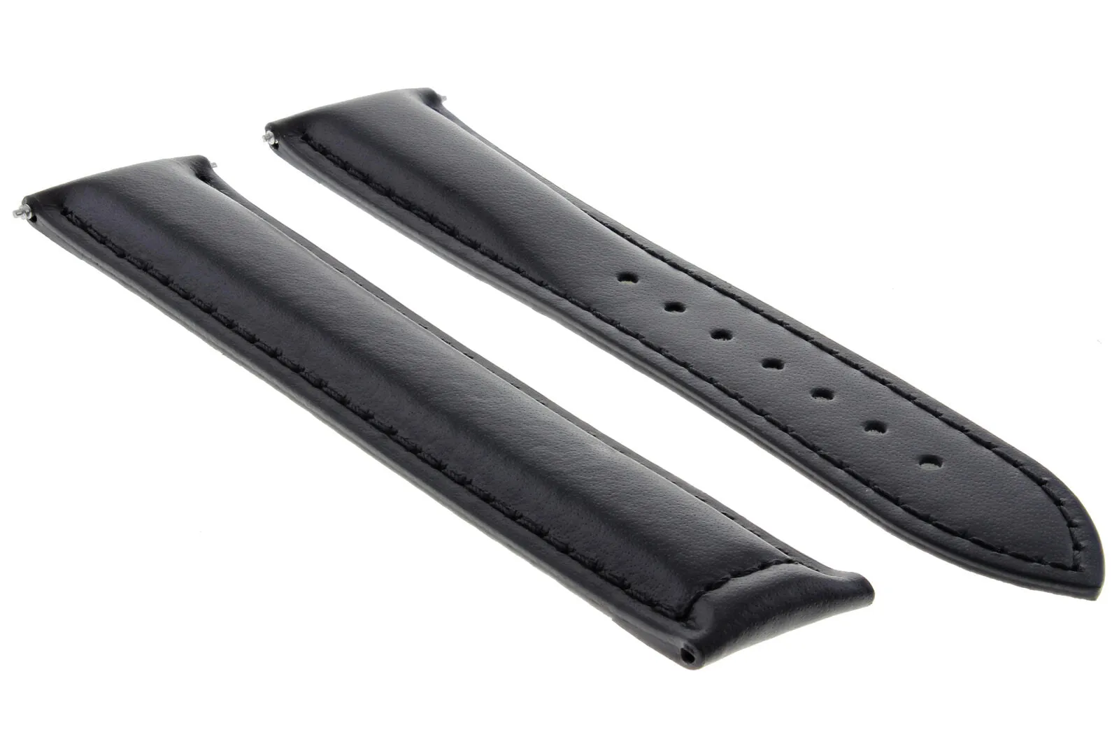 CLASSIC MENS SMOOTH LEATHER STRAP BAND FOR ORIS WATCHES CLASP - 24MM