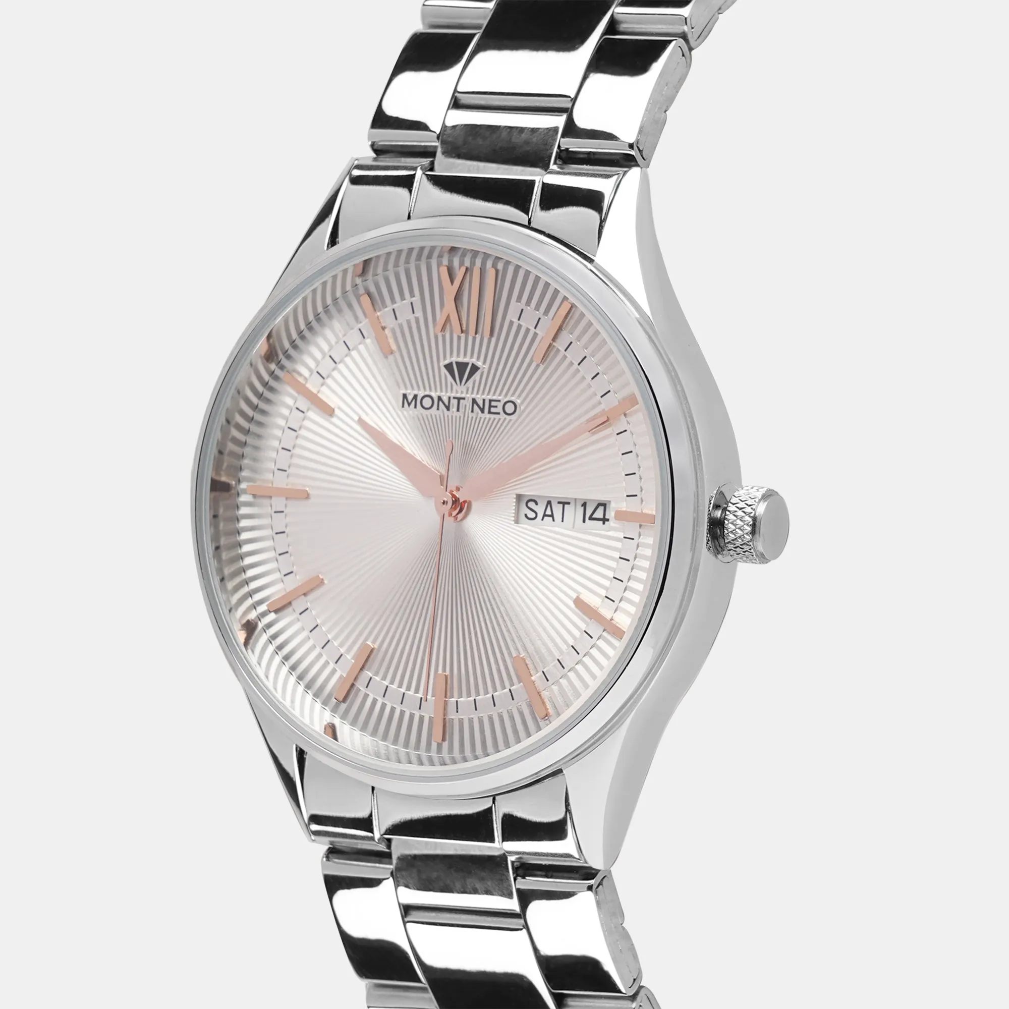 Classic Silver Analog Men Stainless Steel Watch 8007T-M1103