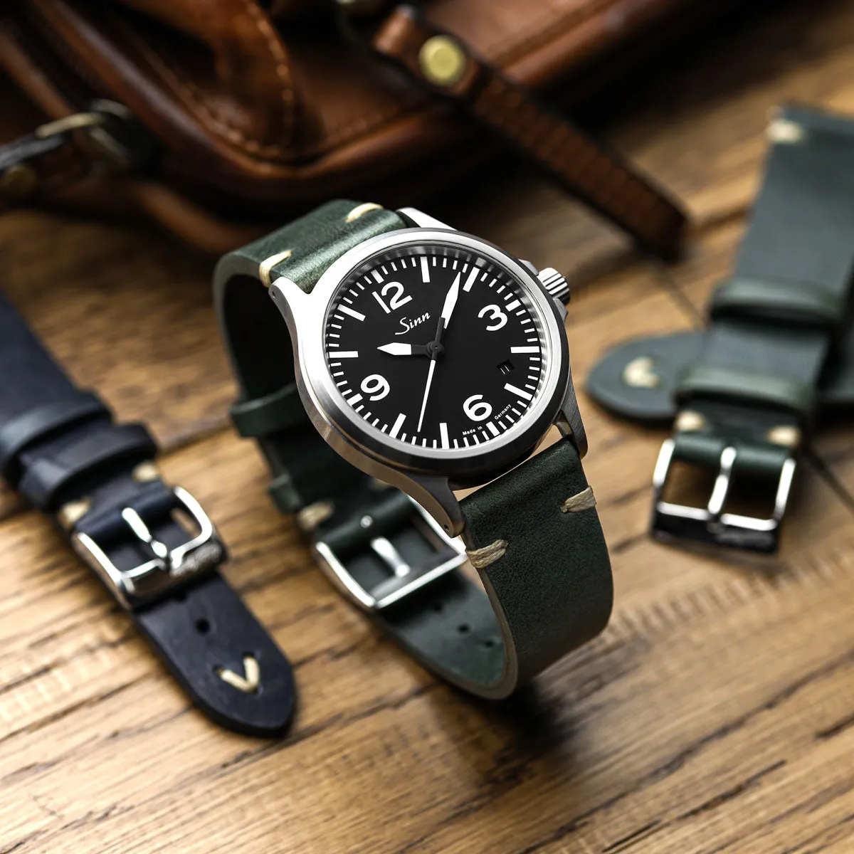 Classic Simple Handmade Italian Leather Watch Strap - Reef