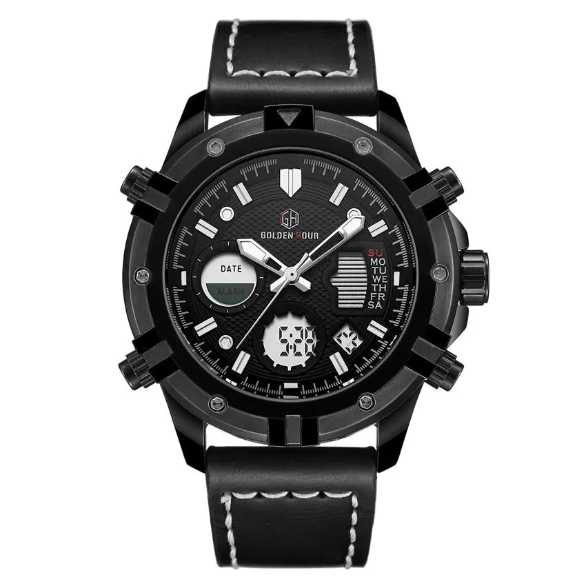 Classic Sports Analog Leather Watch