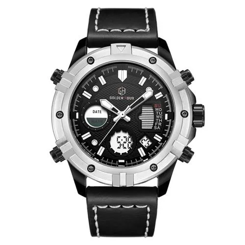 Classic Sports Analog Leather Watch