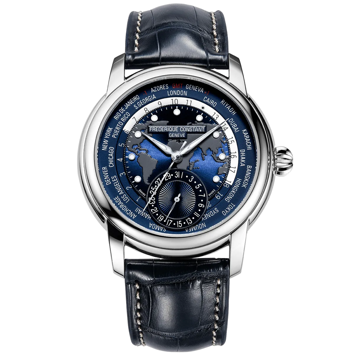 Classic World Timer Automatic Watch - Blue