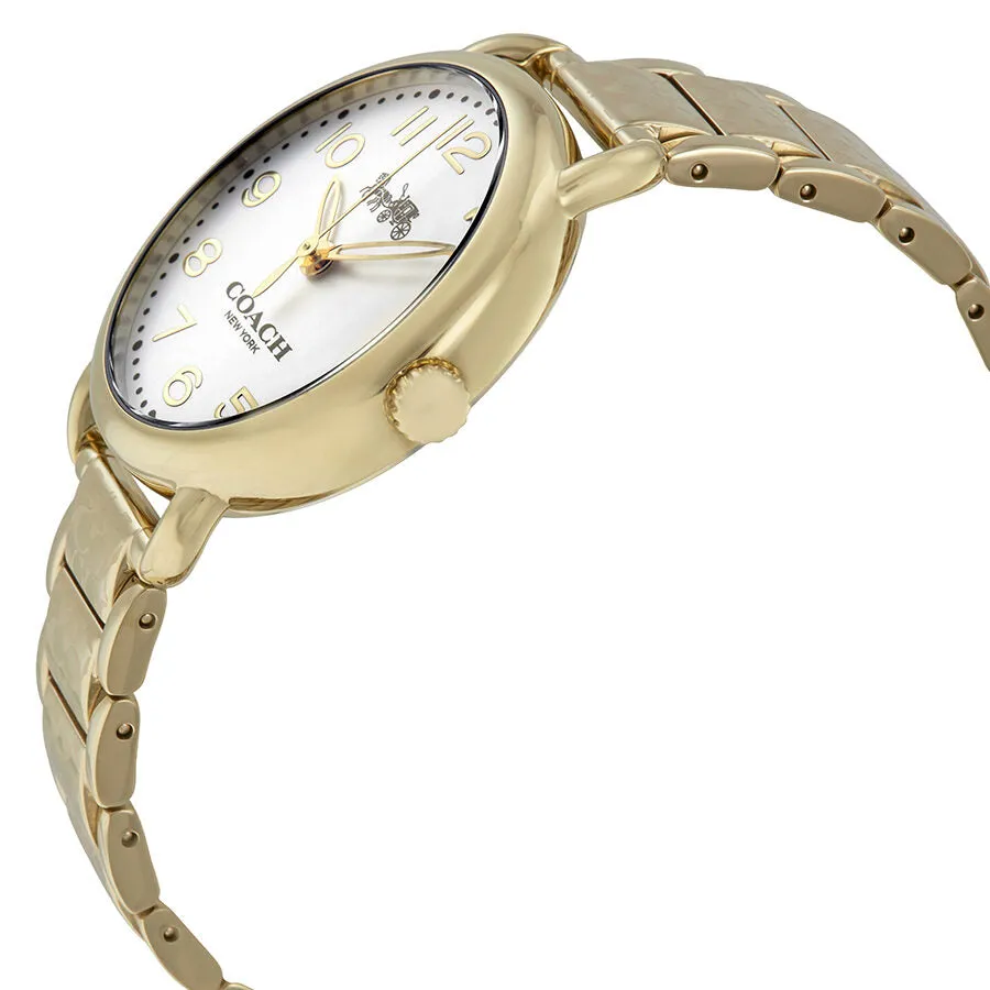 Coach Delancey Silver Dial Yellow Gold-tone Ladies Watch 14502496