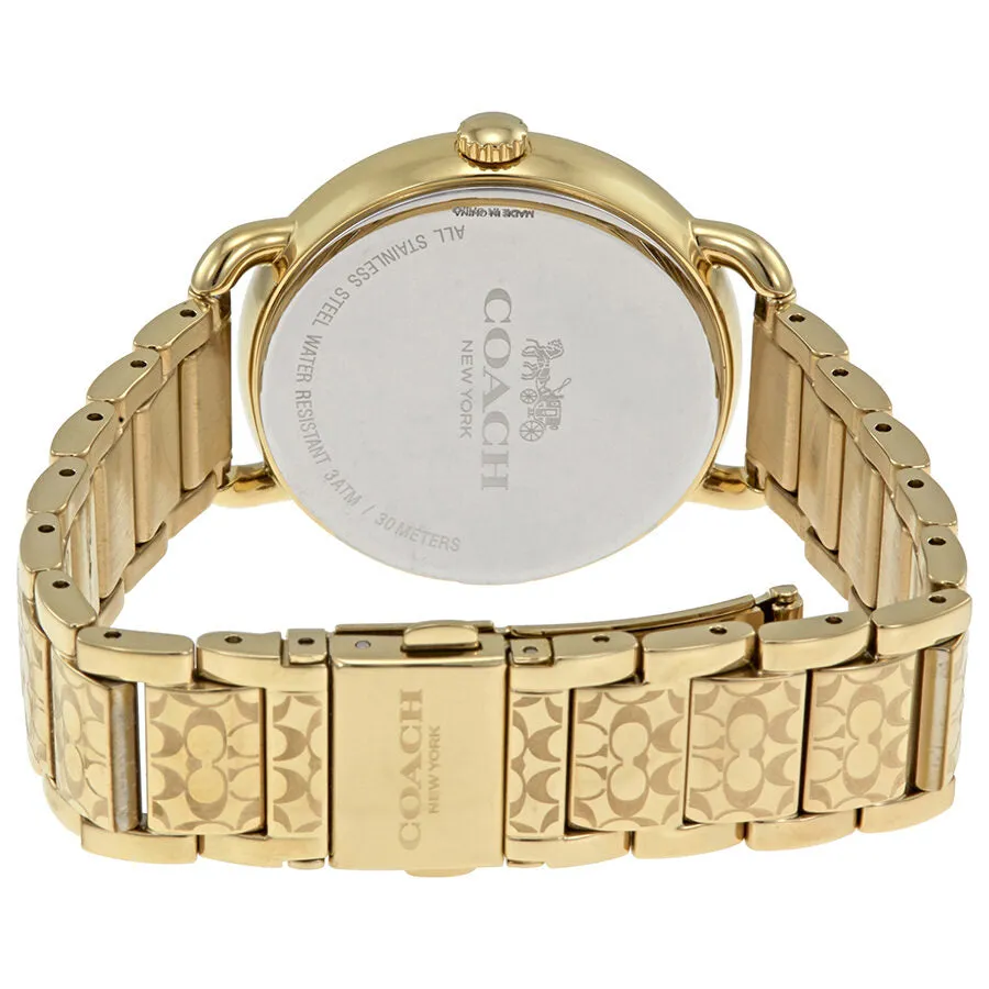 Coach Delancey Silver Dial Yellow Gold-tone Ladies Watch 14502496