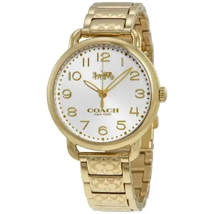 Coach Delancey Silver Dial Yellow Gold-tone Ladies Watch 14502496