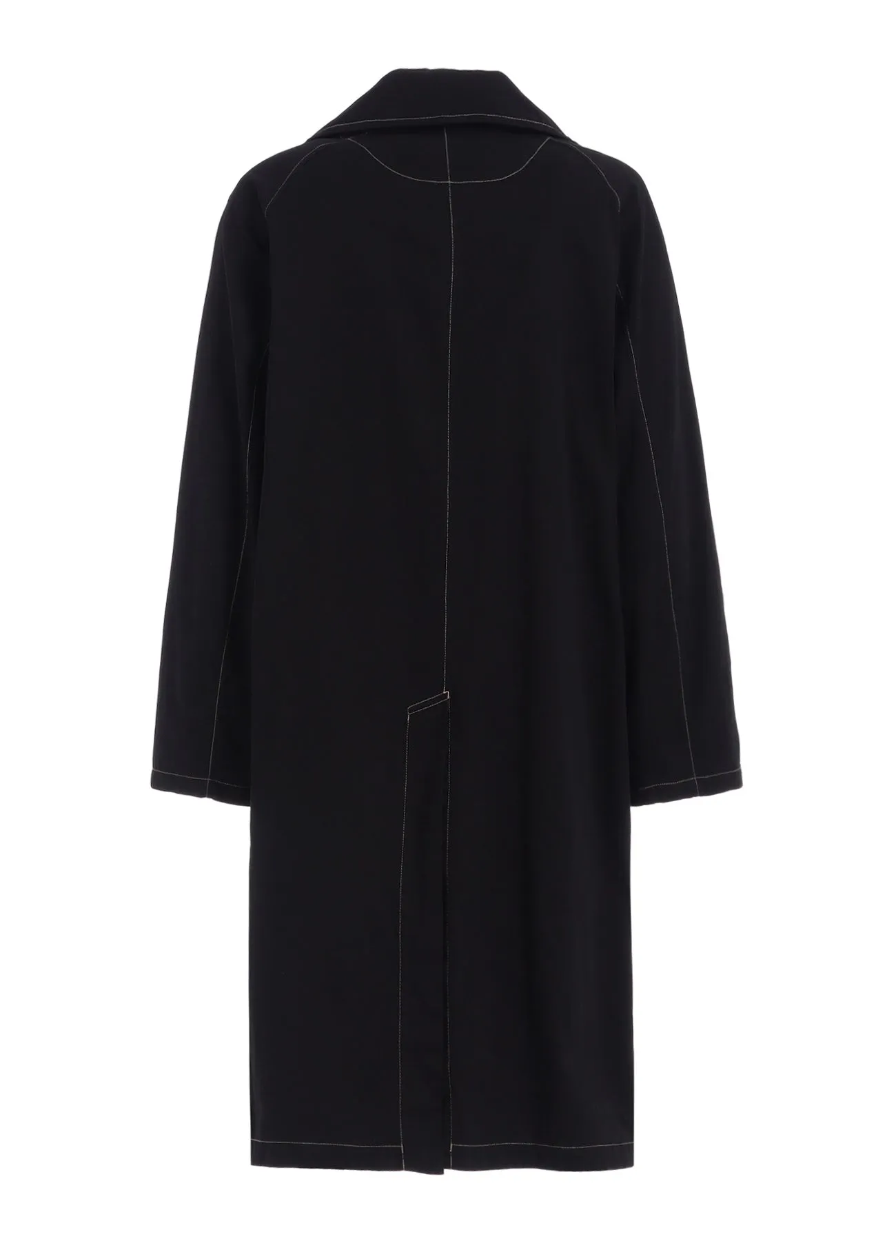 COTTON TWILL GARMENT DYED TIE-LOCKEN COAT