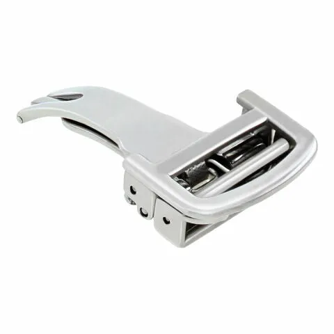 DEPLOYMENT WATCH BAND BUCKLE CLASP 16/18MM FIT CARTIER WATCH LEATHER STRAP SHINY