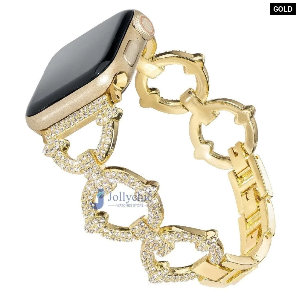 Diamond Butterfly Metal Strap for Apple Watch