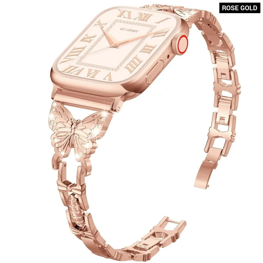 Diamond Metal Butterfly Strap for Apple Watch