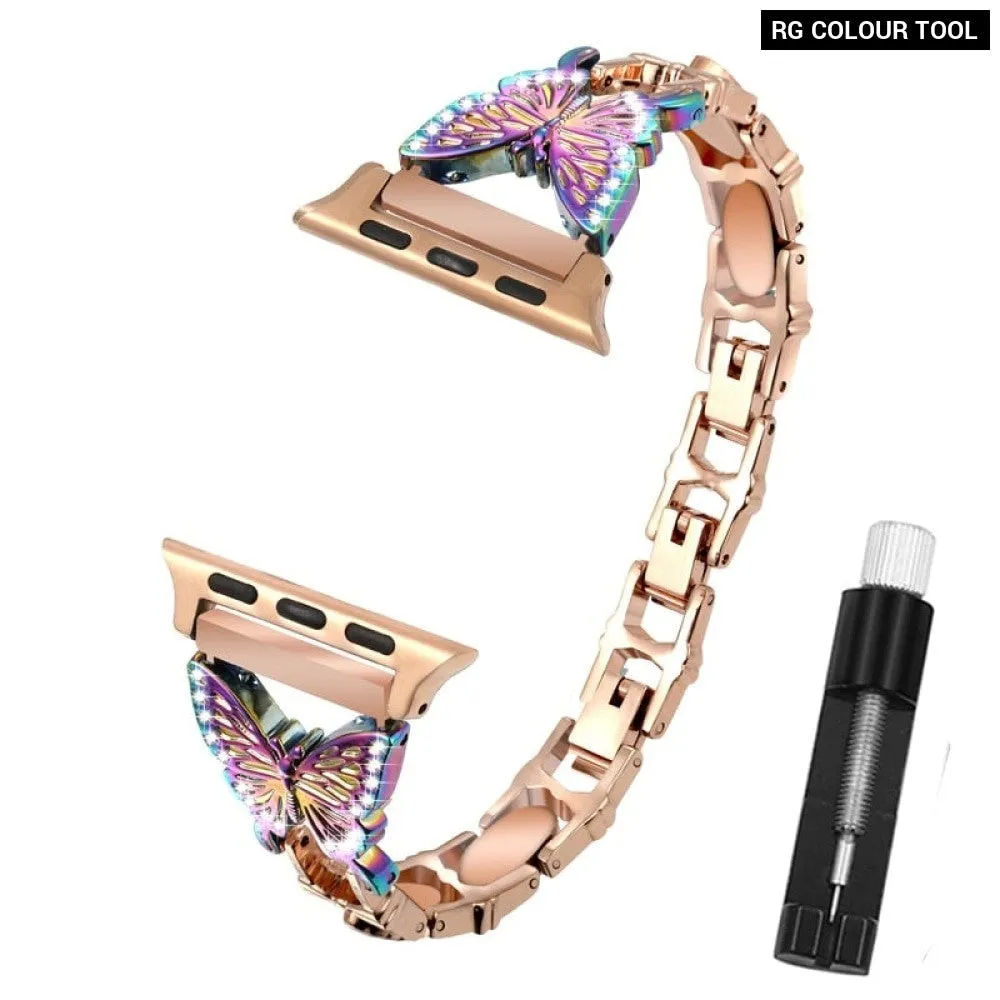 Diamond Metal Butterfly Strap for Apple Watch