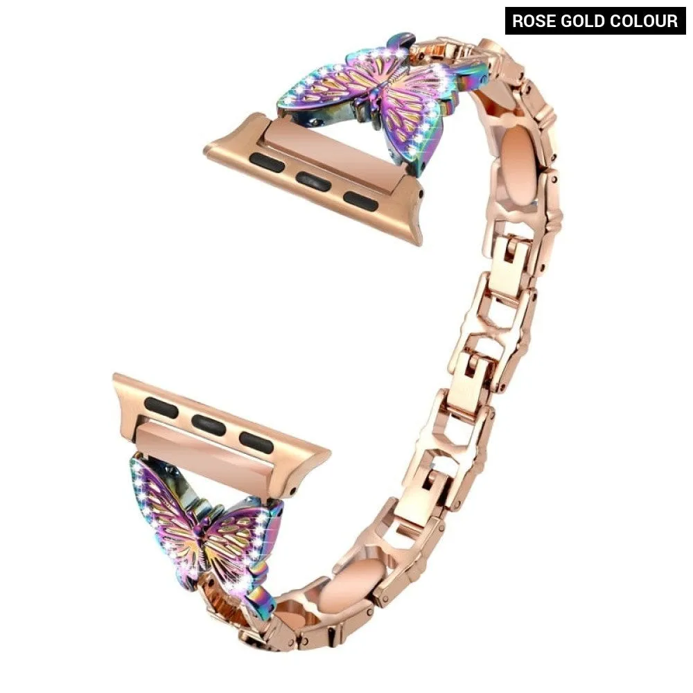 Diamond Metal Butterfly Strap for Apple Watch