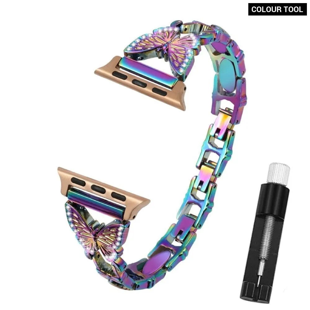 Diamond Metal Butterfly Strap for Apple Watch