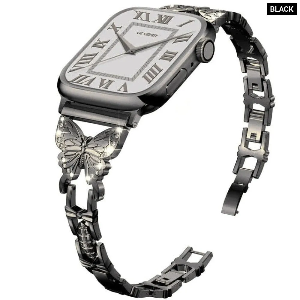 Diamond Metal Butterfly Strap for Apple Watch