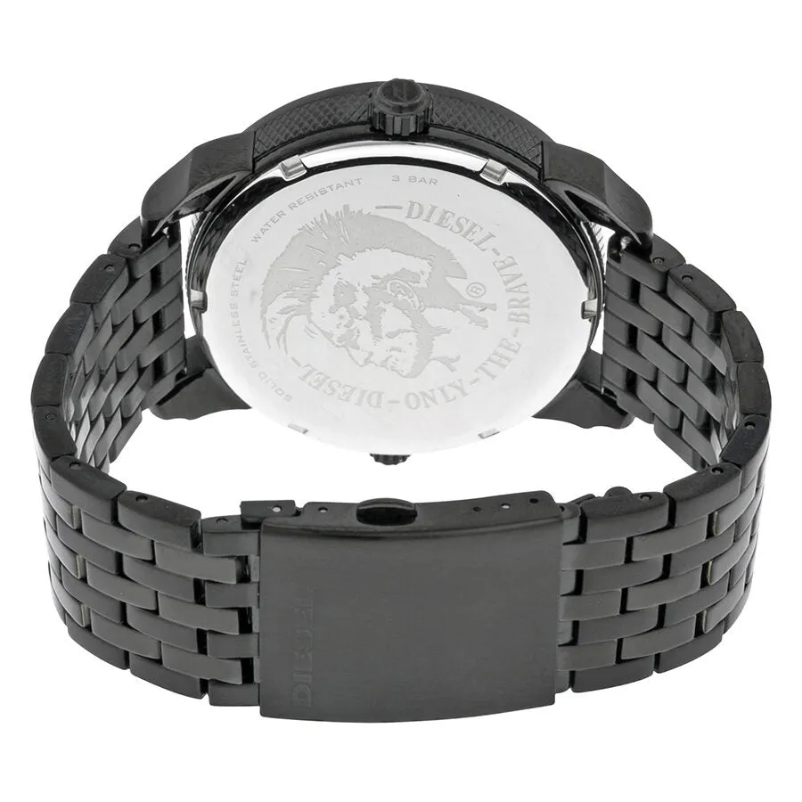 Diesel Mini Daddy Black Dual Time Dial Black Ion-plated Men's Watch DZ7316