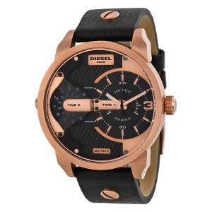Diesel Mini Daddy Black Dual Time Dial Men's Watch DZ7317