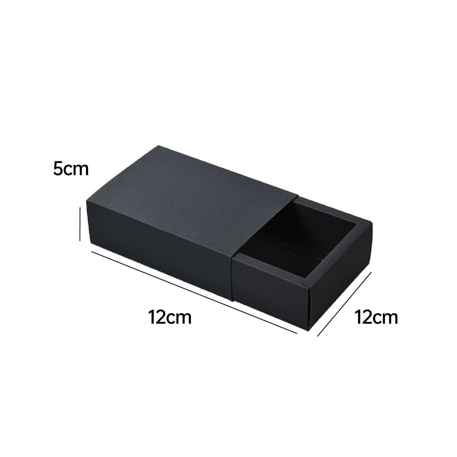 Drawer Gift Box for Jewelry Black 25PCS