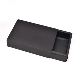 Drawer Gift Box for Jewelry Black 25PCS