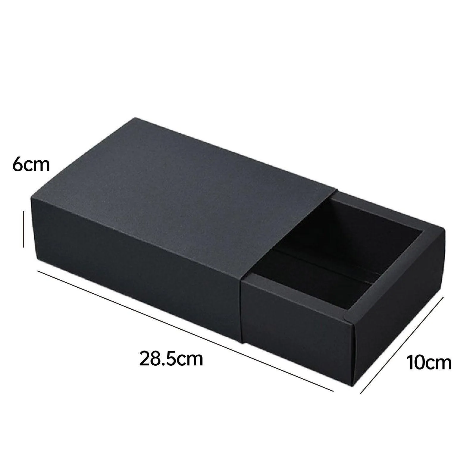 Drawer Gift Box for Jewelry Black 25PCS