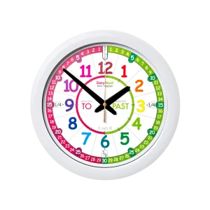 Easy Read - Wall Clock - To/Past - Rainbow