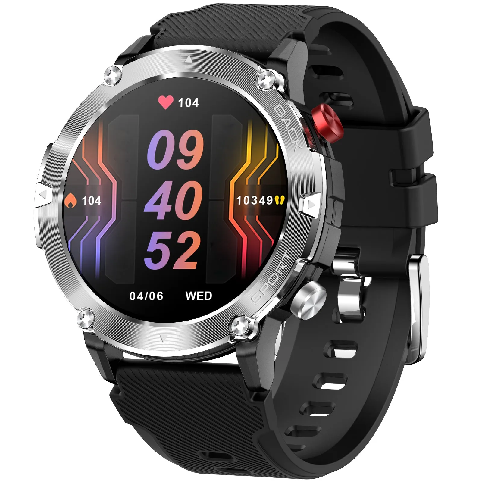 EIGIIS Military Smart Watch for Men Outdoor Tactical Smartwatch Rugged Bluetooth Dail Calls Speaker 1.32’’ HD Touch Screen Waterproof Fitness Tracker with Heart Rate Monitor for iOS Android Phones