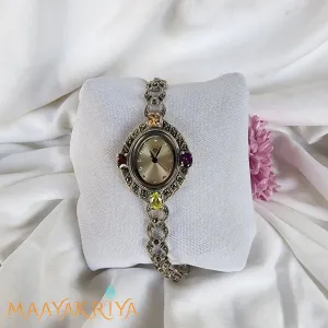 ELEGANT EDGE SILVER WATCH