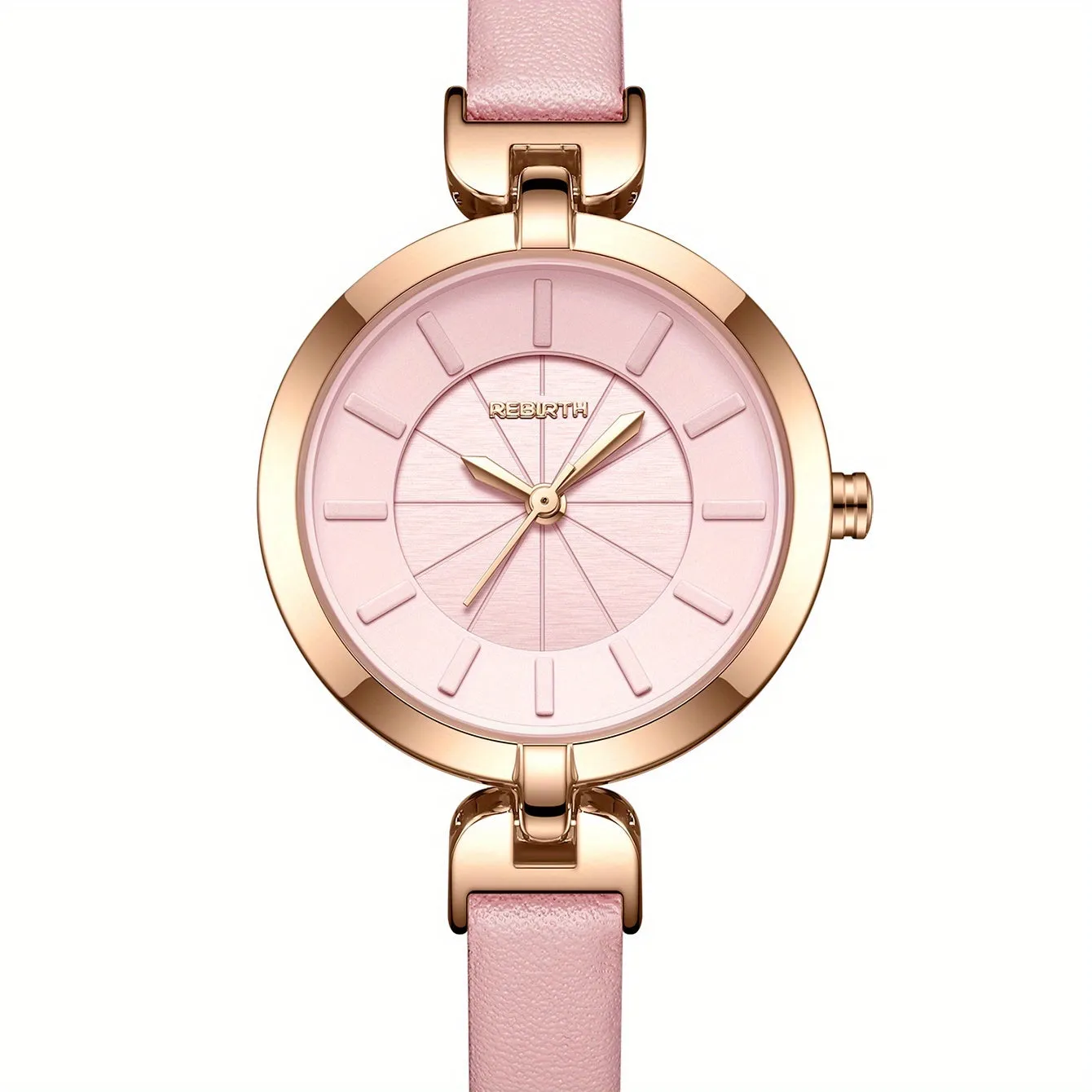 Elegant Womens Quartz Watch with PU Leather Strap