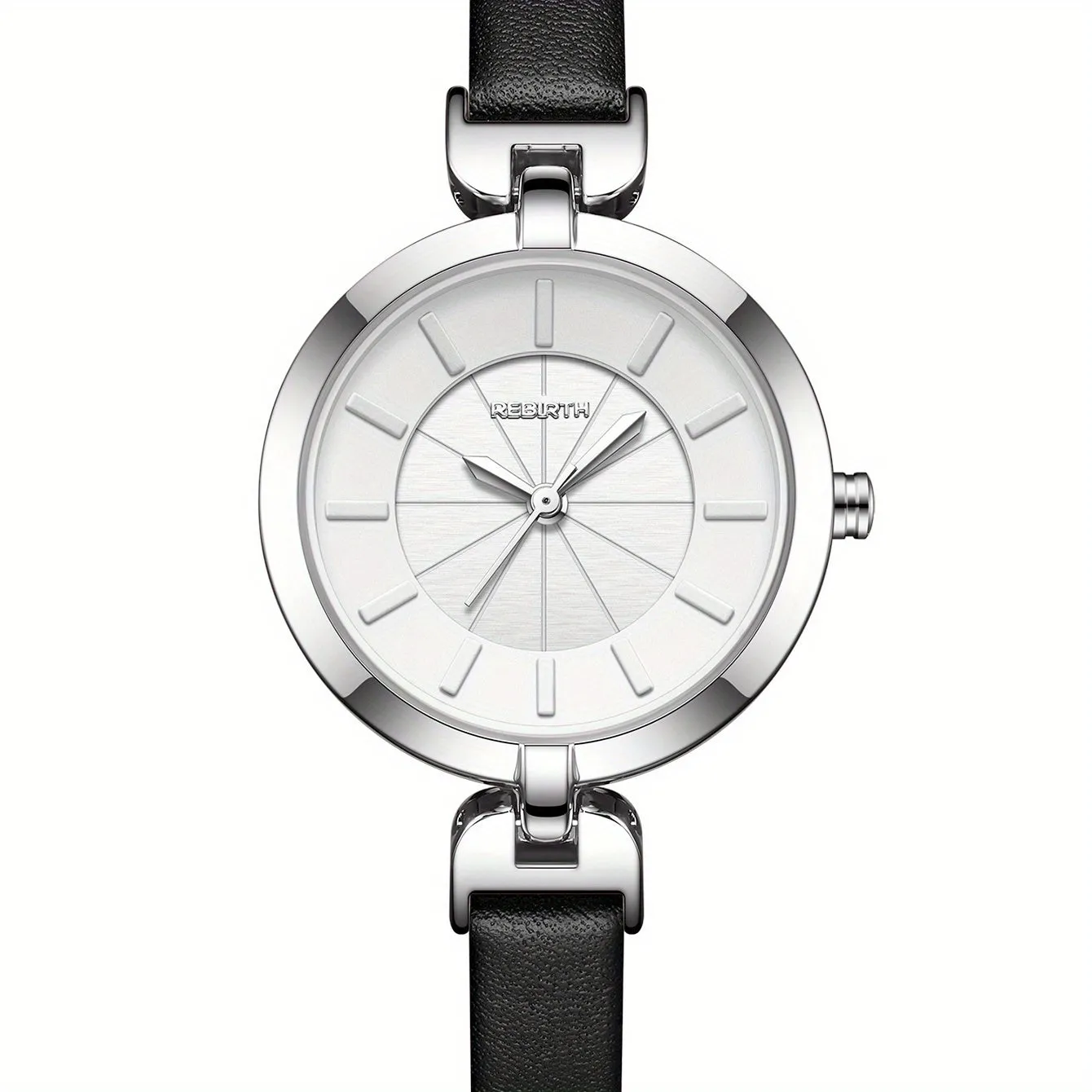 Elegant Womens Quartz Watch with PU Leather Strap