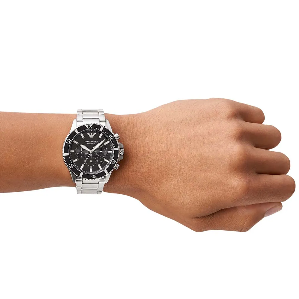 Emporio Armani AR11360 Diver Black Mens Watch