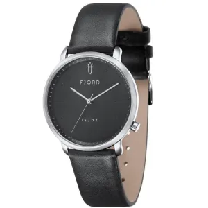 FJORD Erik Black Leather Watch - FJ-3031-05