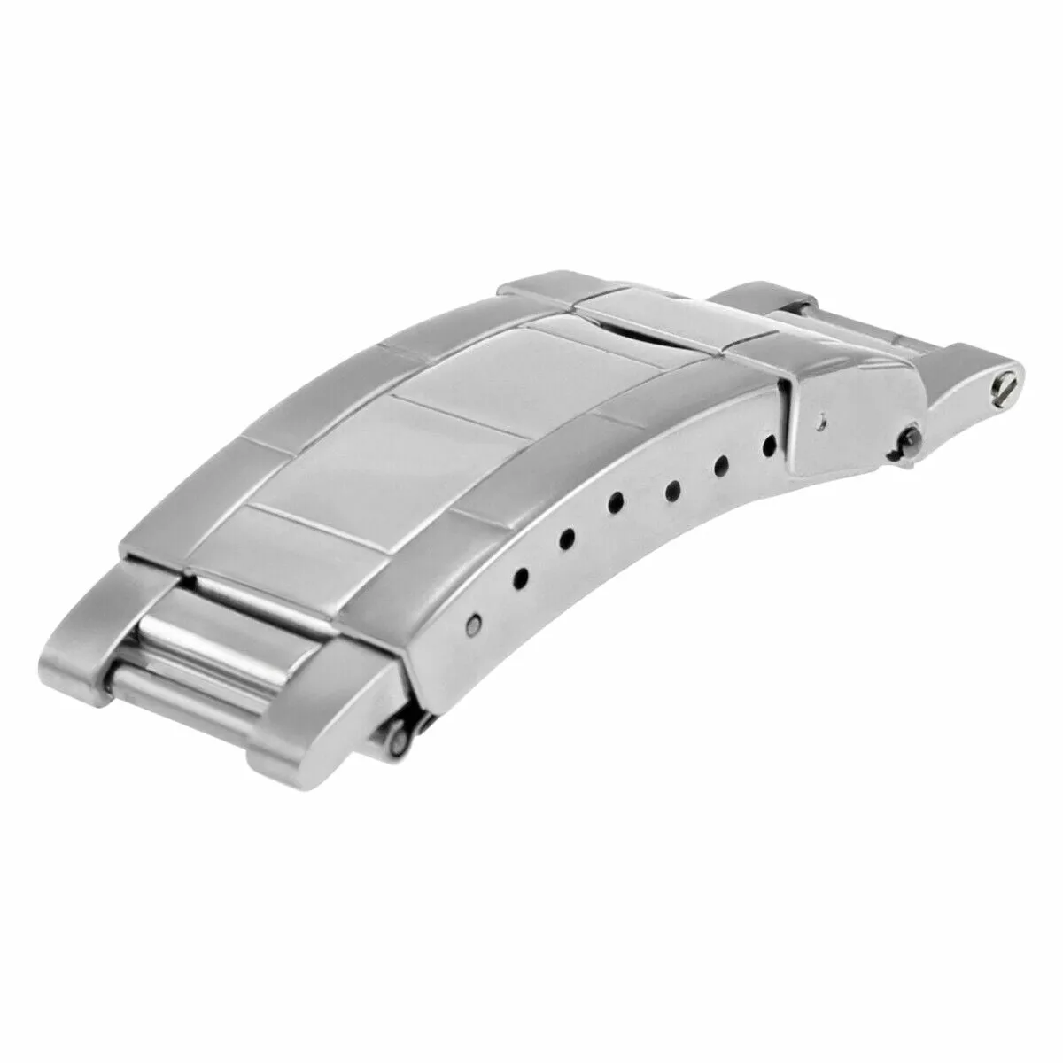 FLIP LOCK CLASP DIVER EXTENSION BUCKLE FOR ROLEX GMT OYSTER WATCH BAND SHINY /CE