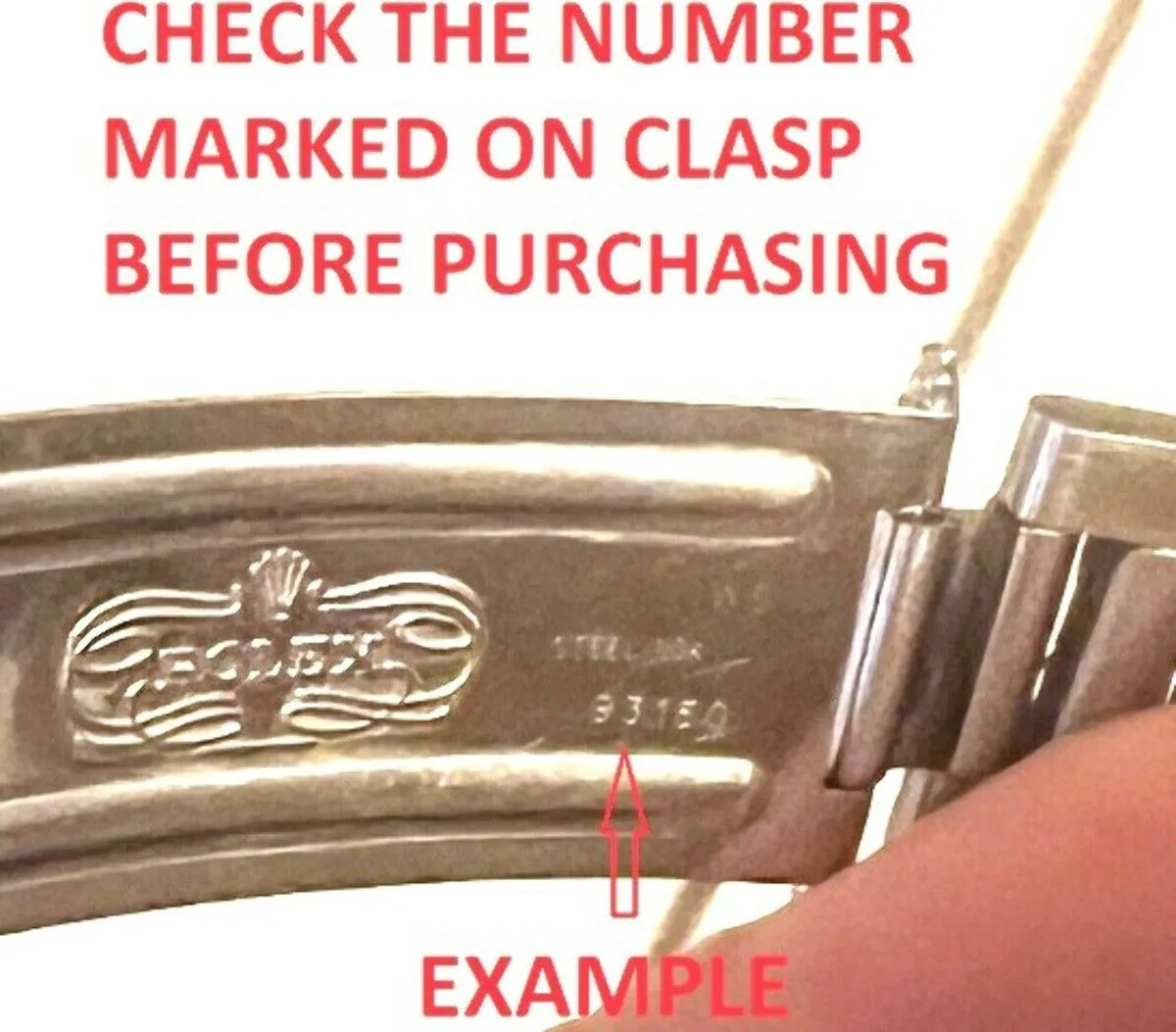 FLIP LOCK REPAIR FOR OYSTER WATCH BAND ROLEX SUBMARINER 5512,5513 5517 SHINY CTR