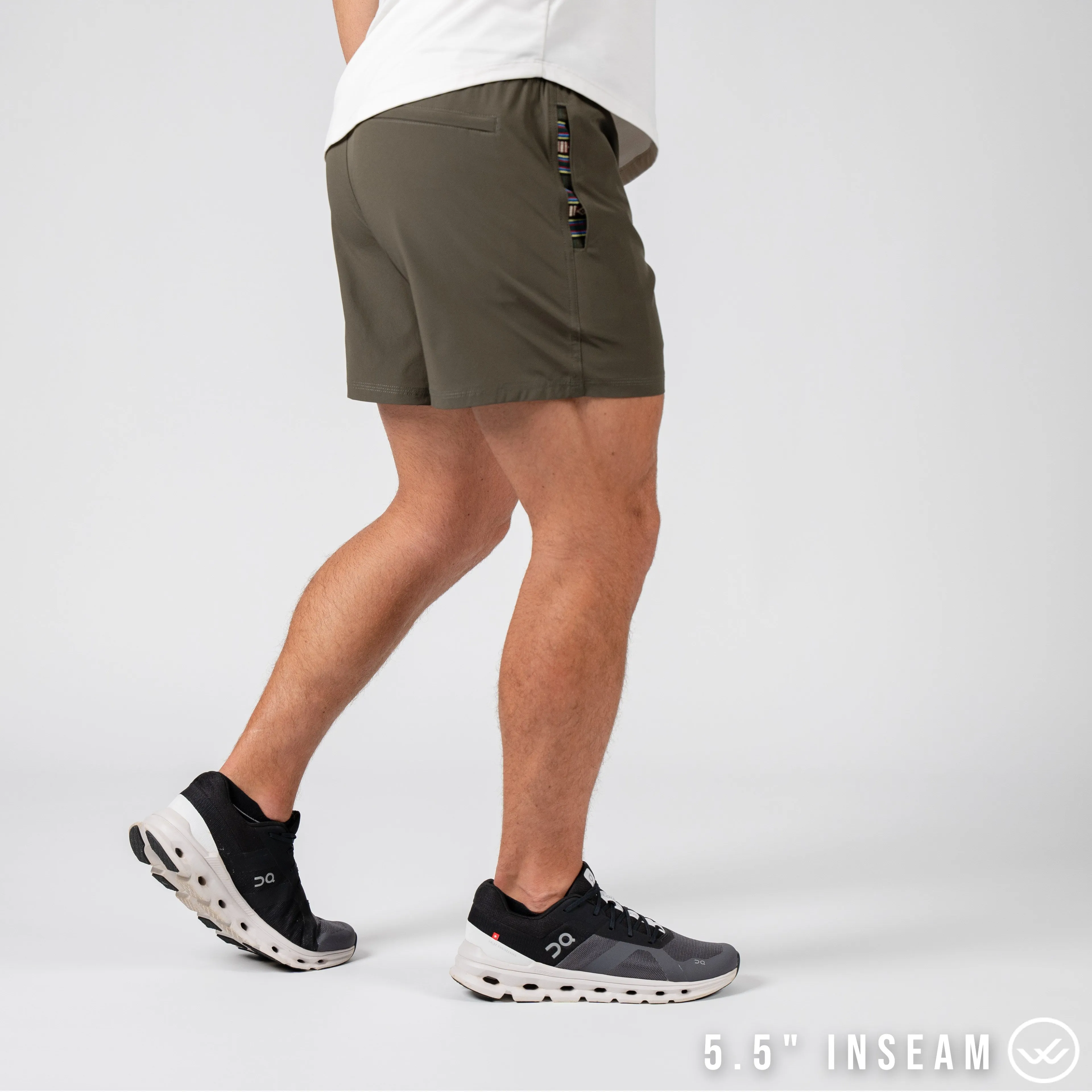 Flow 2.0 Short (Athletic) - Olive 5.5" & 7" - Linerless