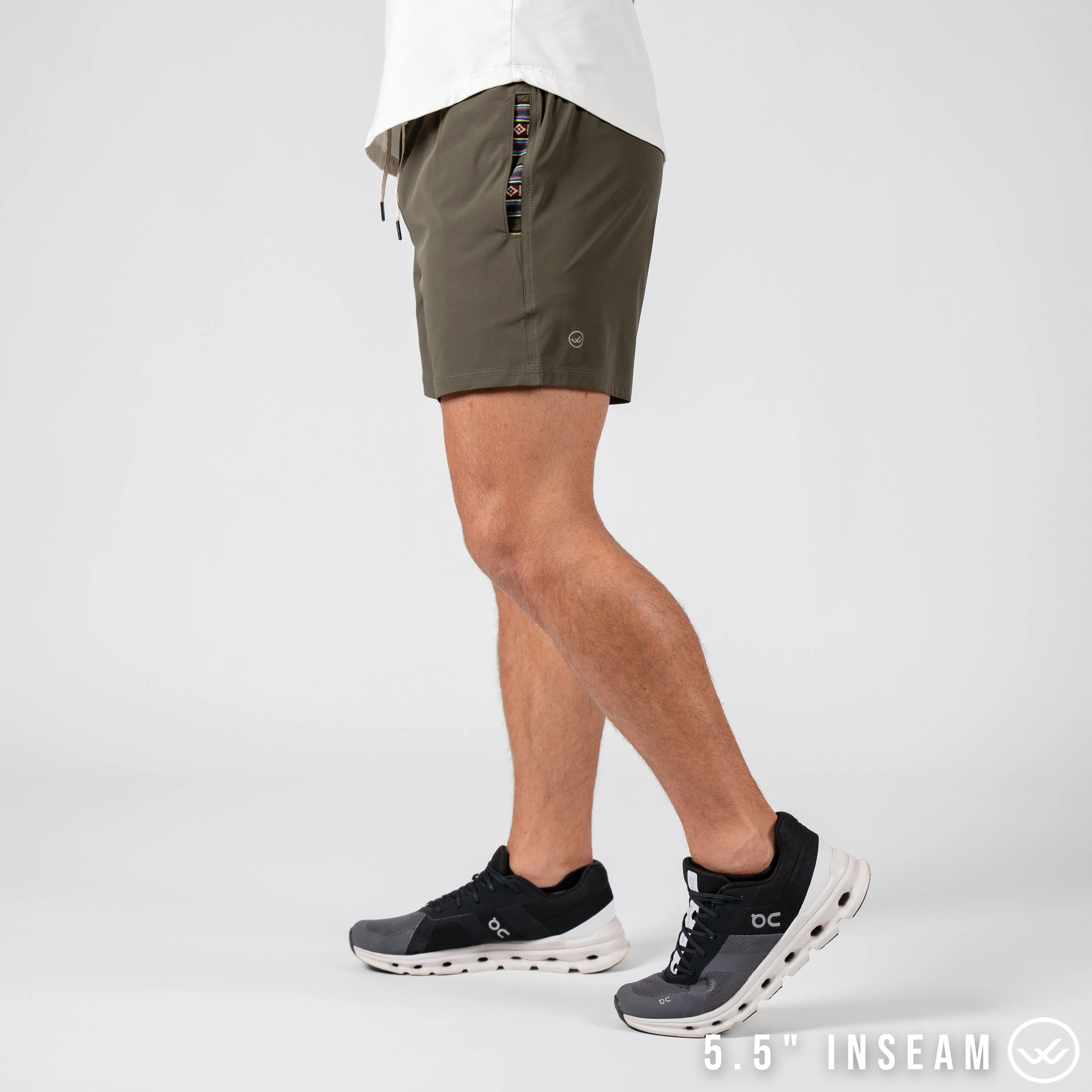Flow 2.0 Short (Athletic) - Olive 5.5" & 7" - Linerless