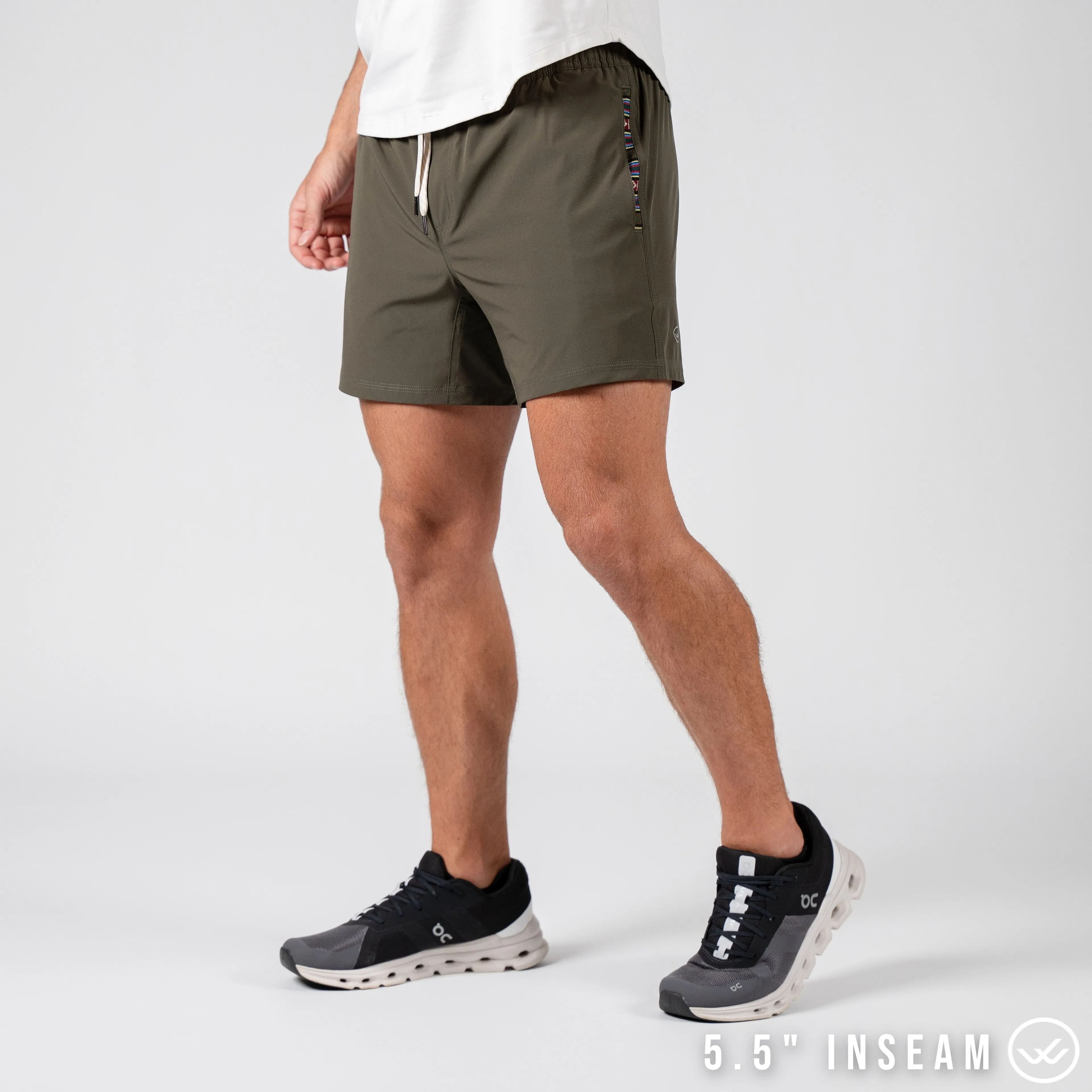 Flow 2.0 Short (Athletic) - Olive 5.5" & 7" - Linerless
