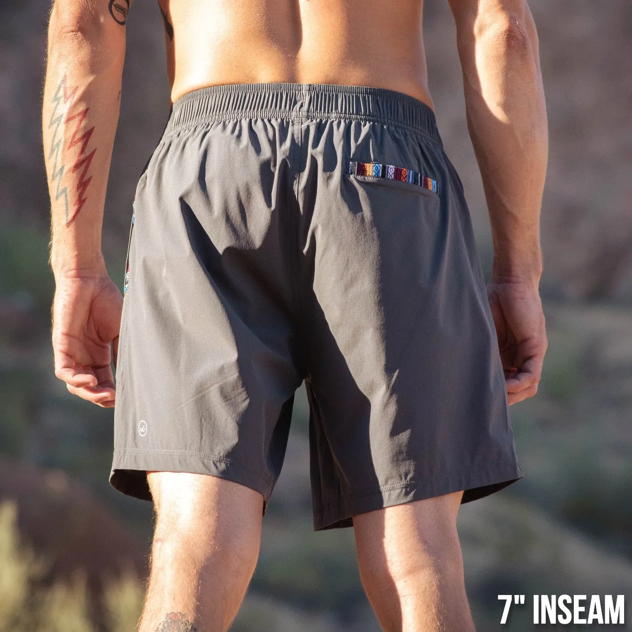 Flow Short (Athletic) - Charcoal 5.5" & 7" - Linerless
