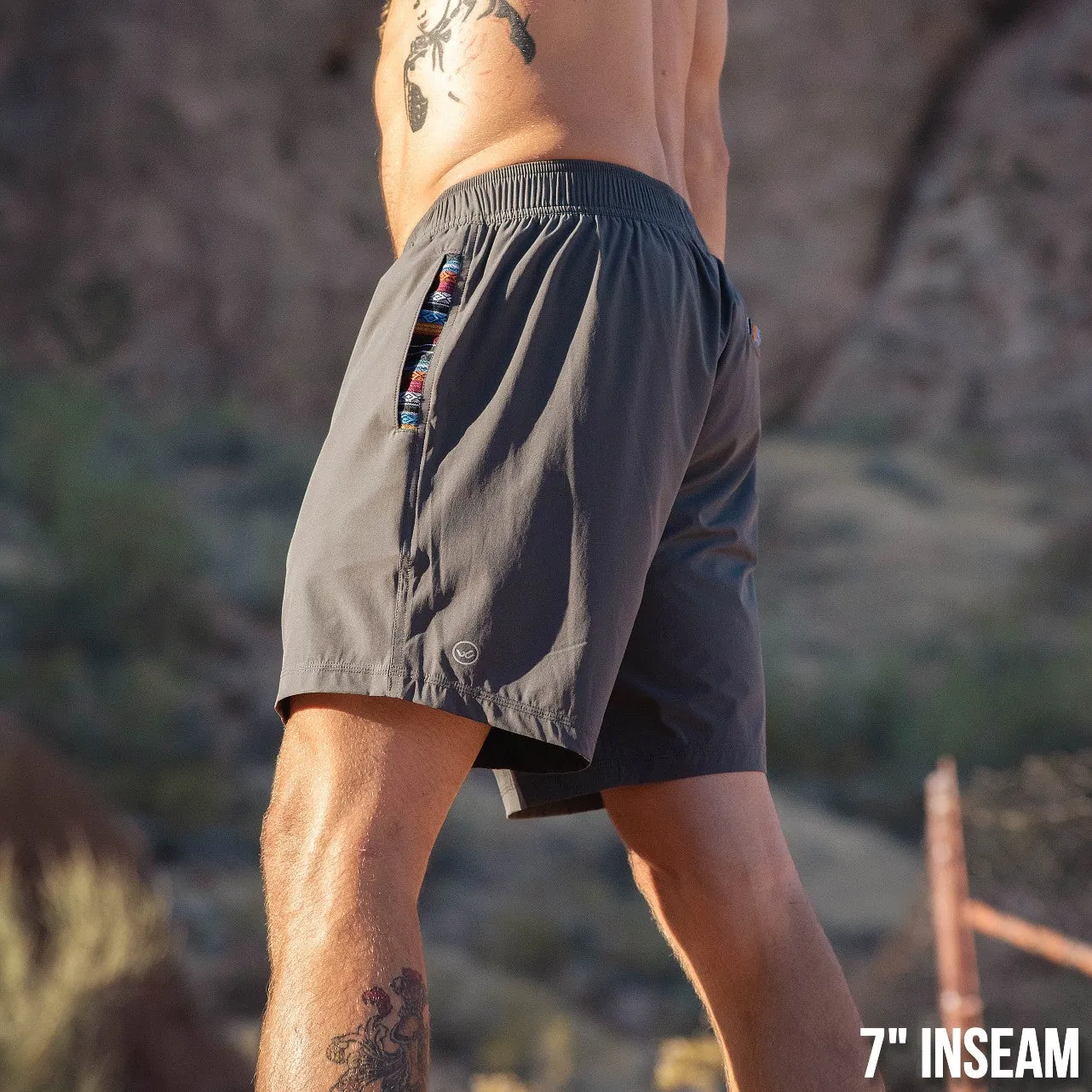 Flow Short (Athletic) - Charcoal 5.5" & 7" - Linerless